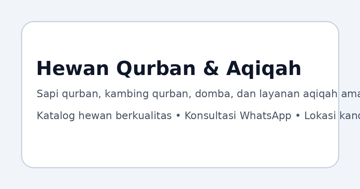 Hukum Aqiqah Anak dalam Islam - Artikel Qurban dan Aqiqah